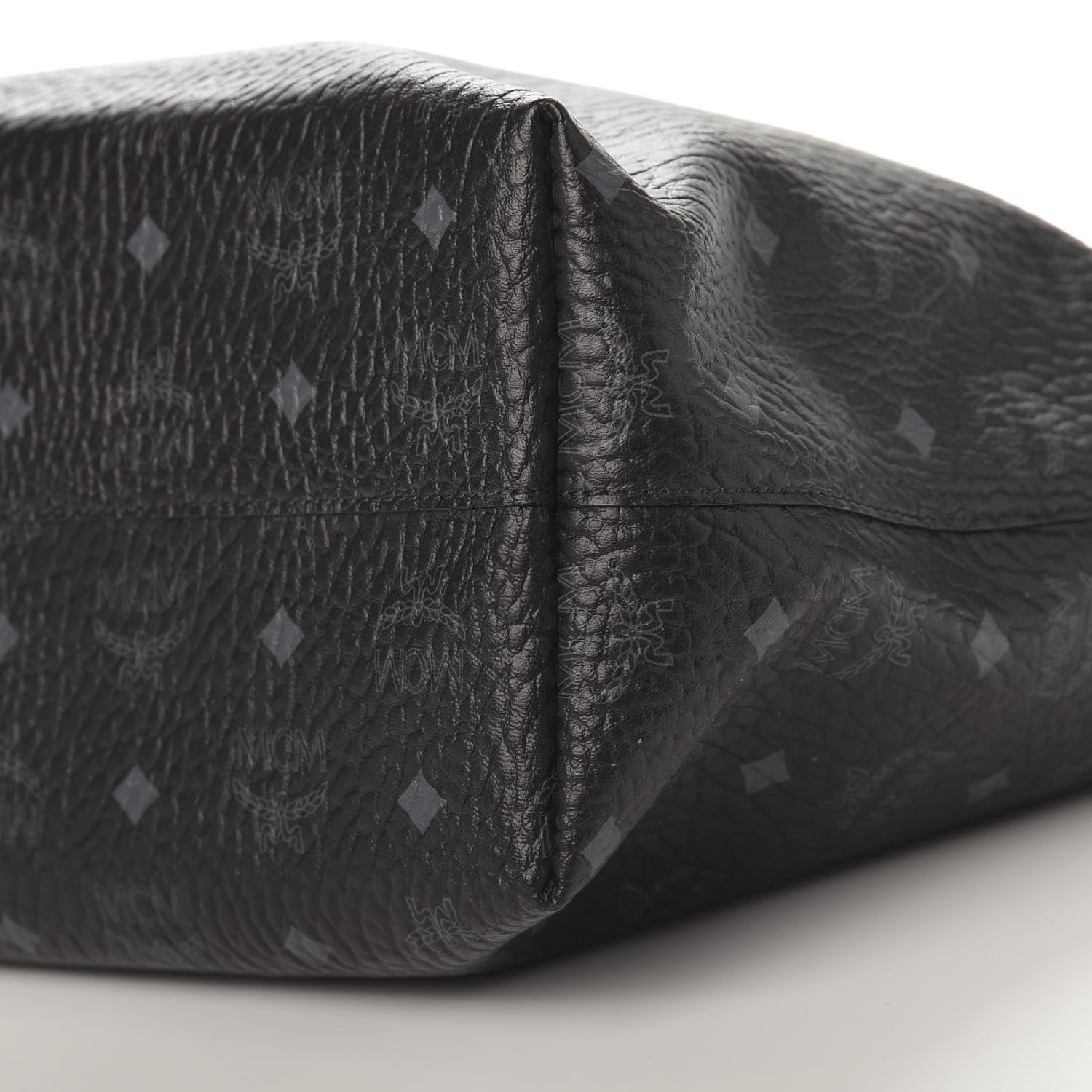 MCM Visetos Medium Anya Shopper Tote Black 8 of 9