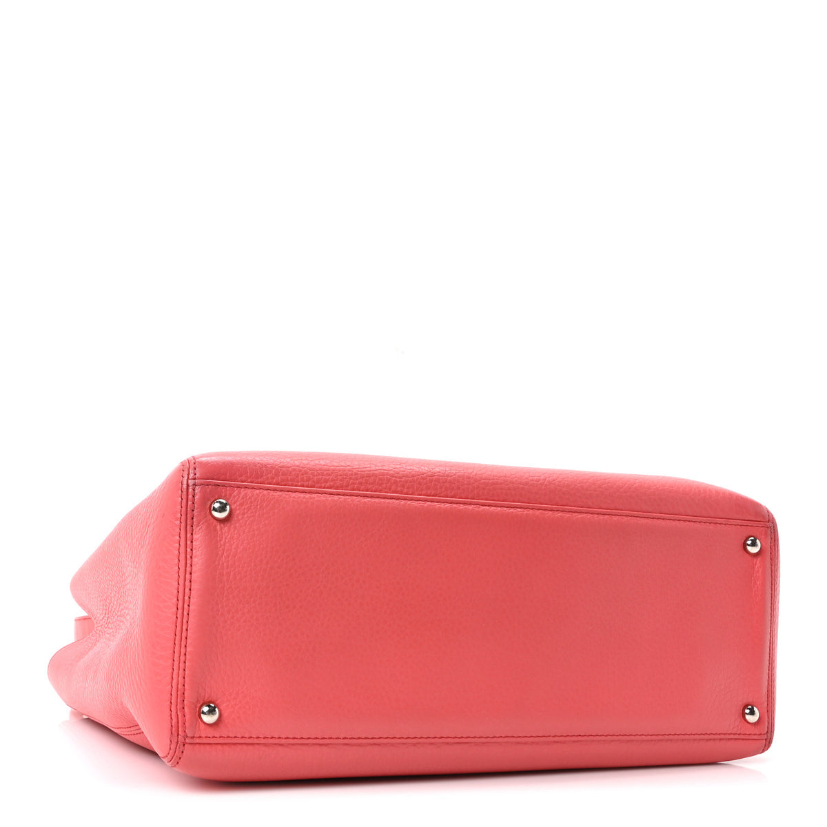 Calfskin Cerf Executive Shopper Tote Coral