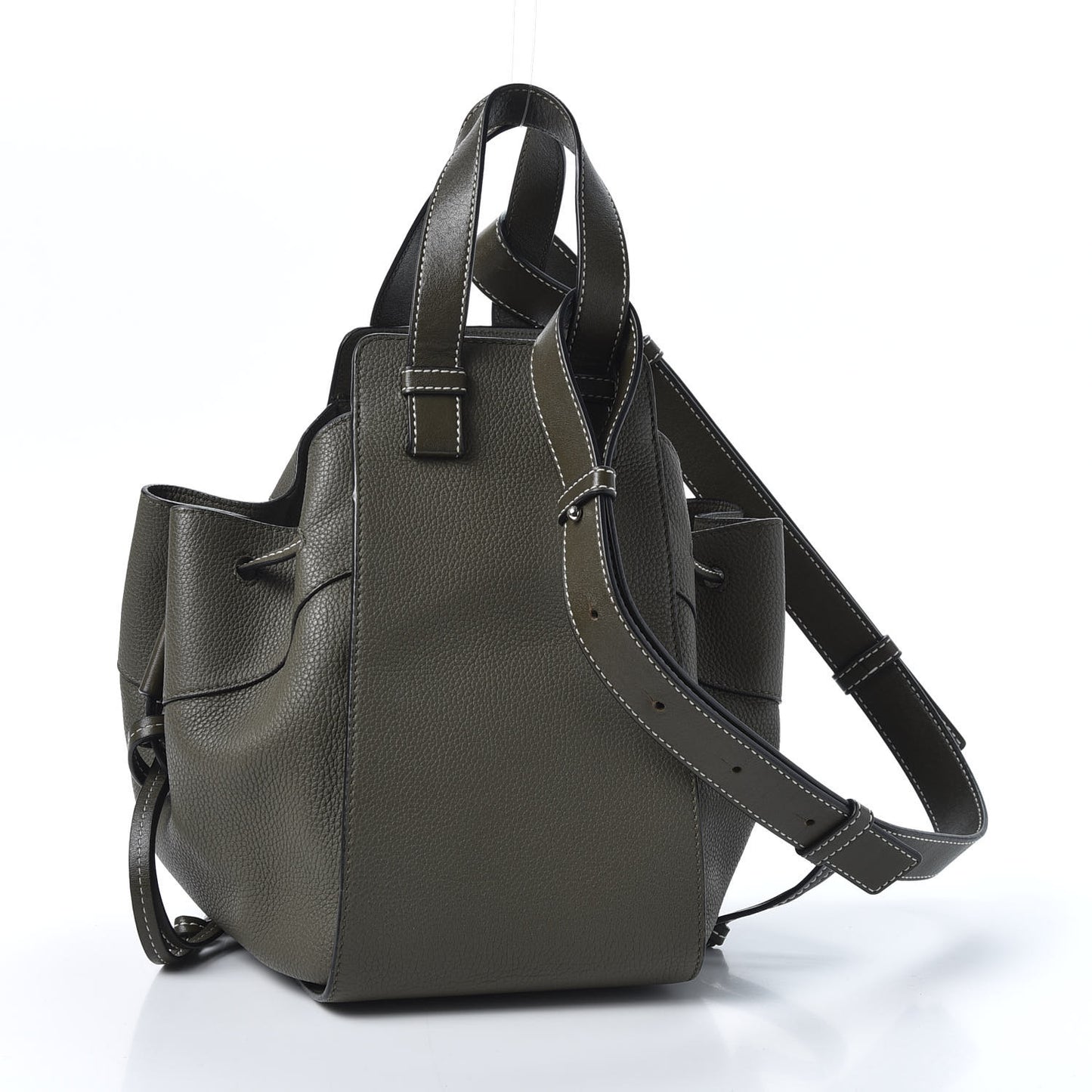 Calfskin Small Hammock Shoulder Bag Khaki Green