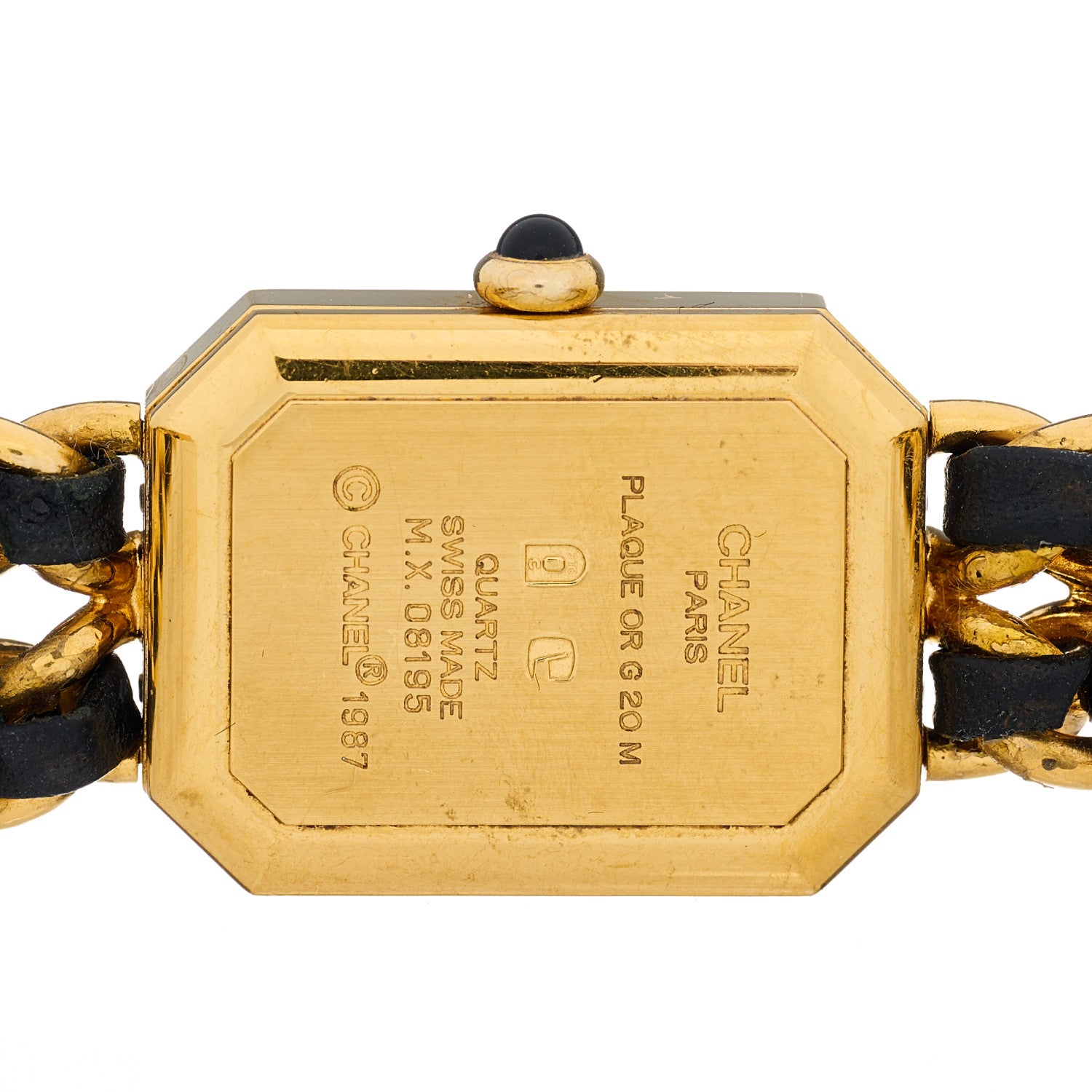 Chanel Stainless Steel Lambskin 20mm Chain Premiere Quartz Watch Gold M 4 of 4