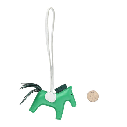 Hermes Milo Lambskin Grigri Rodeo Horse Bag Charm PM Menthe Malachite Brume 2 of 4