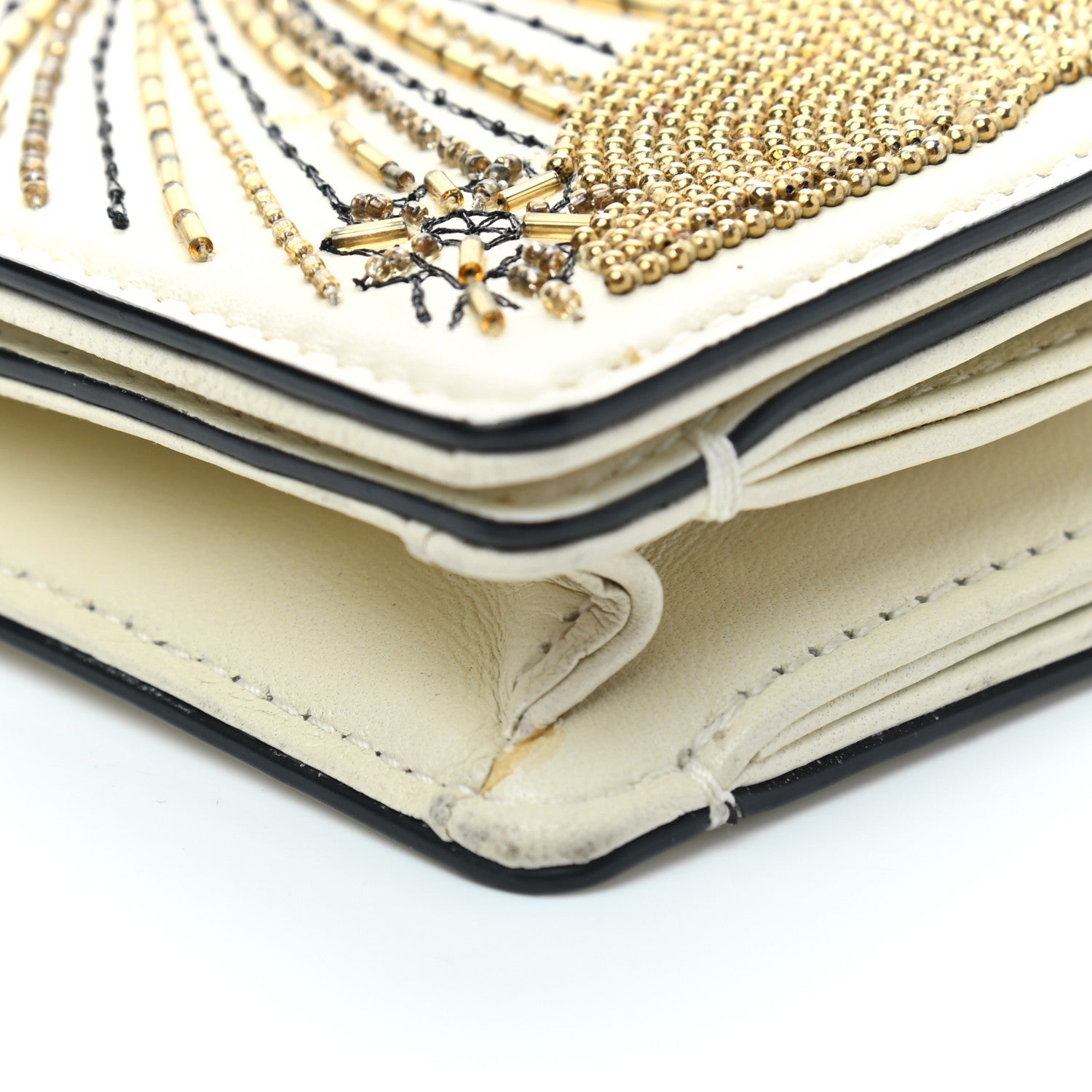 Christian Dior Lambskin Embroidered Le Soleil Tarot Pouch Clutch