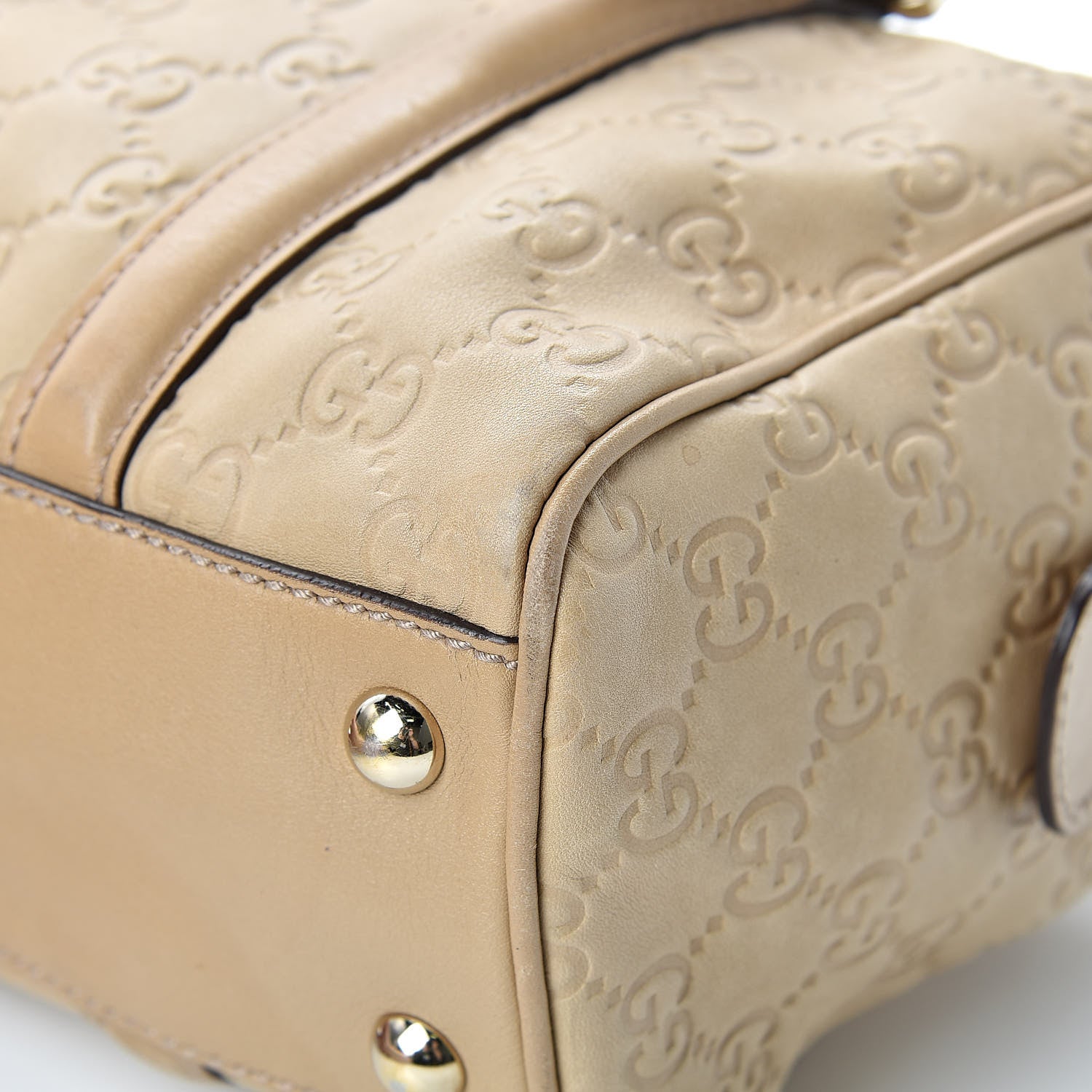 Gucci Guccissima Small Britt Boston Beige 10 of 19