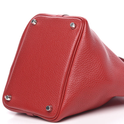 Hermes Taurillon Clemence Picotin Lock 18 PM Rouge Casaque 9 of 10