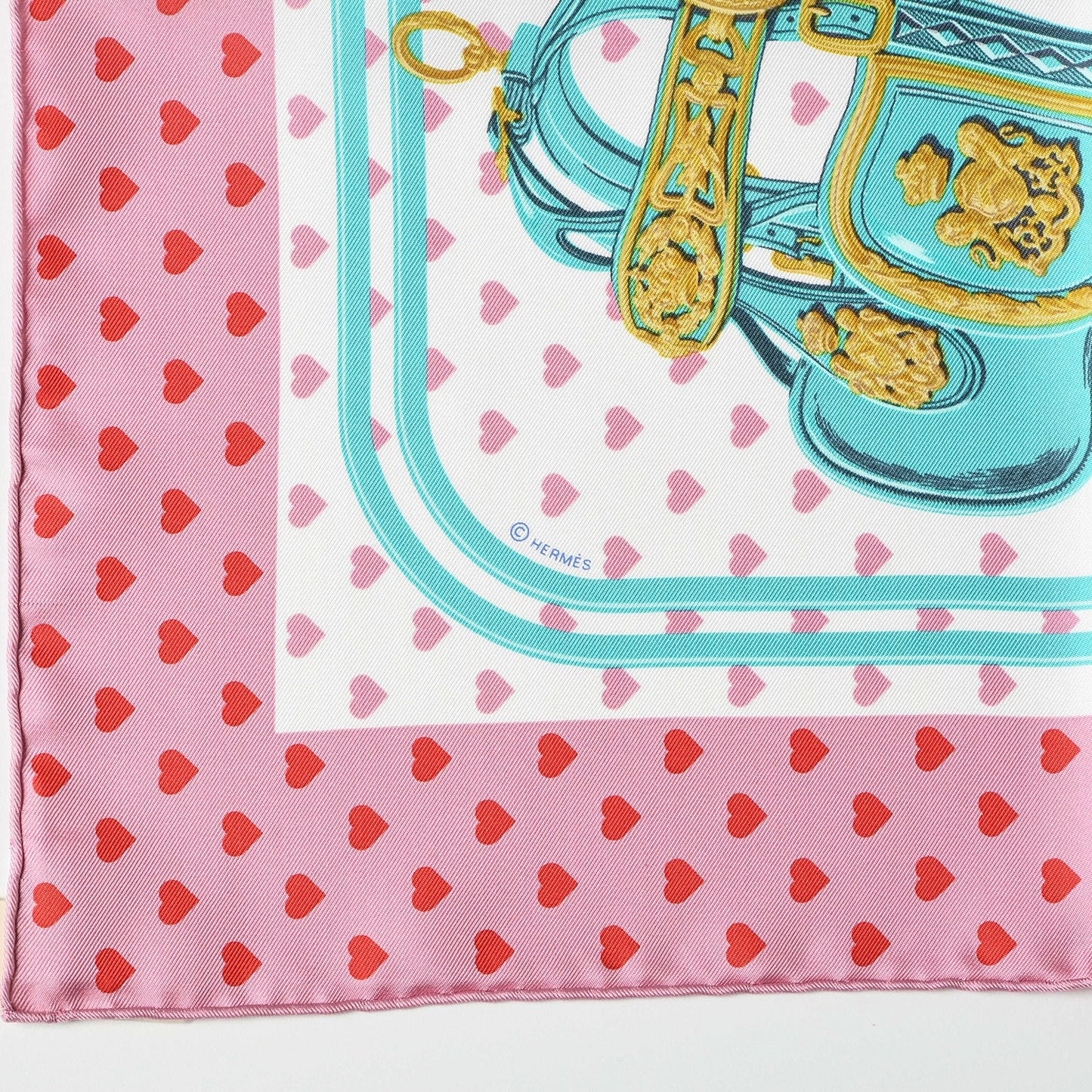 Silk Brides De Gala Love Pocket Square Rose Buvard Rouge Turquoise