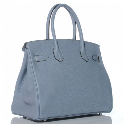 Hermes Togo Birkin 30 Bleu Lin 3 of 10