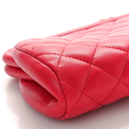 Chanel Lambskin Quilted Timeless Clutch Fuchsia 9 of 11