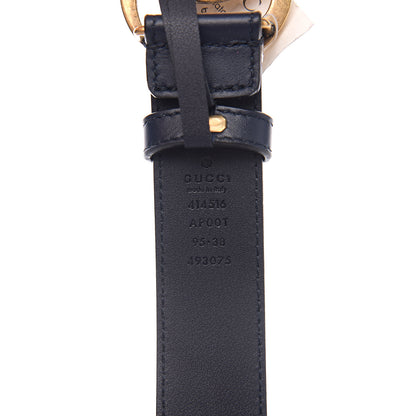 Gucci Moon Calfskin Double G 30mm Belt 95 38 Blue 3 of 5