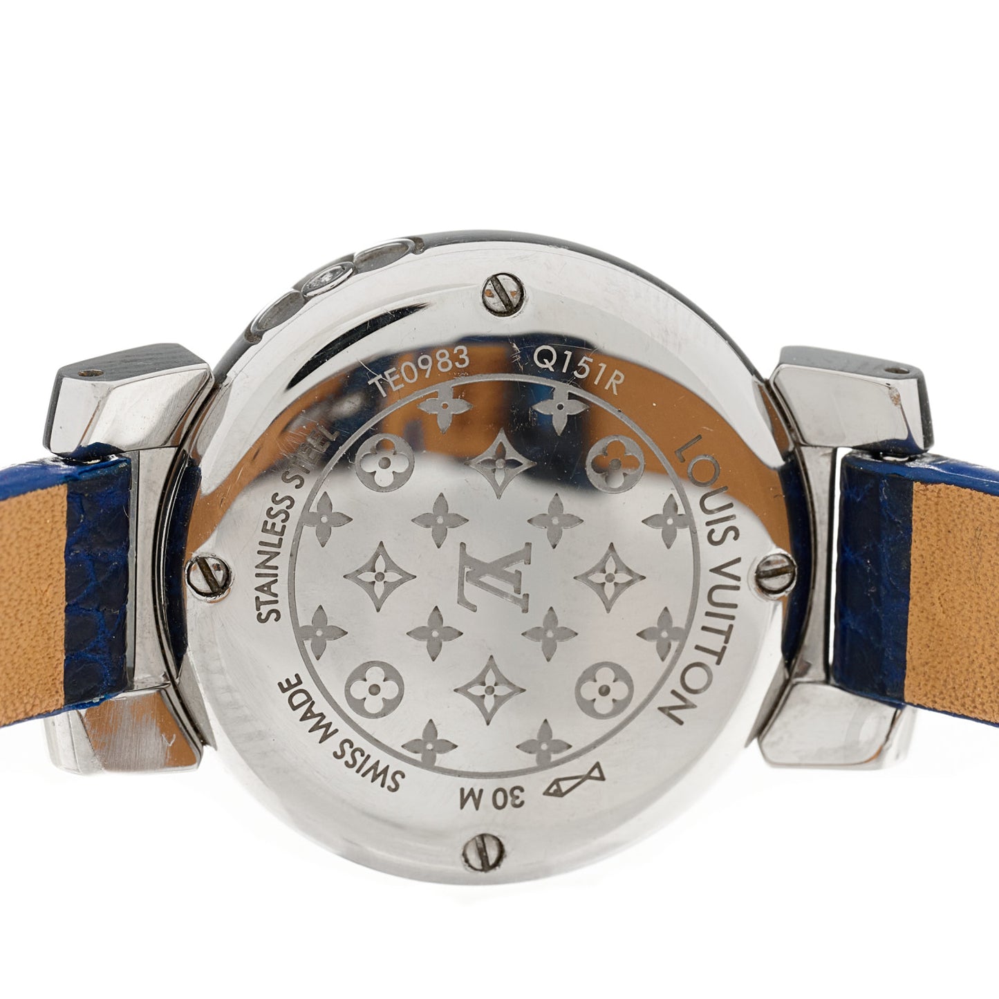 Stainless Steel Lizard Diamond 22mm Tambour Bijou Secret Quartz Watch Black