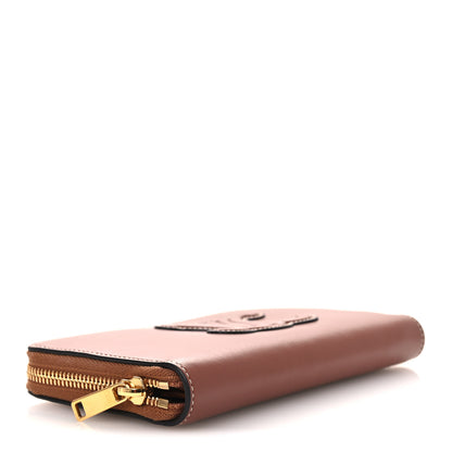 Celine Calfskin Triomphe Large Zipped Wallet Tan 4 of 10