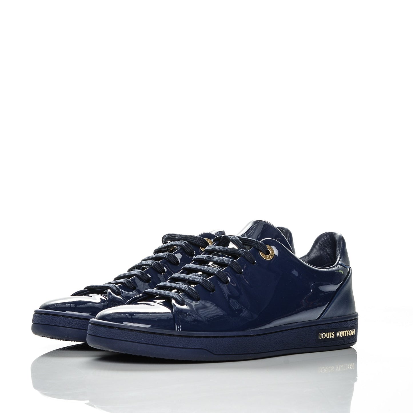 Patent Calfskin Frontrow Sneakers 35.5 Blue Nuit