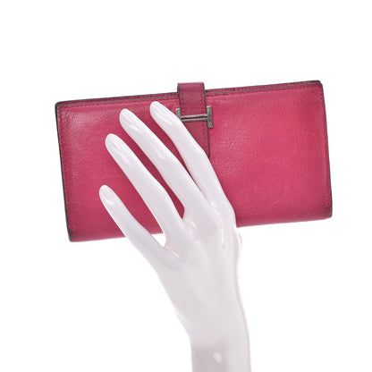 Hermes Chevre Mysore Bearn Wallet Rose Shocking 2 of 11