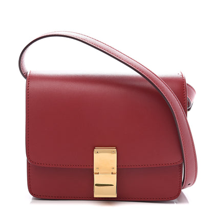 Celine Smooth Calfskin Small Classic Box Flap Bag Red 1 of 12