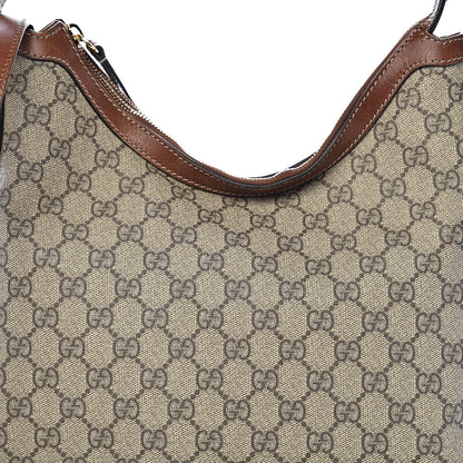 Gucci GG Supreme Monogram Linea A Hobo Brown 12 of 12