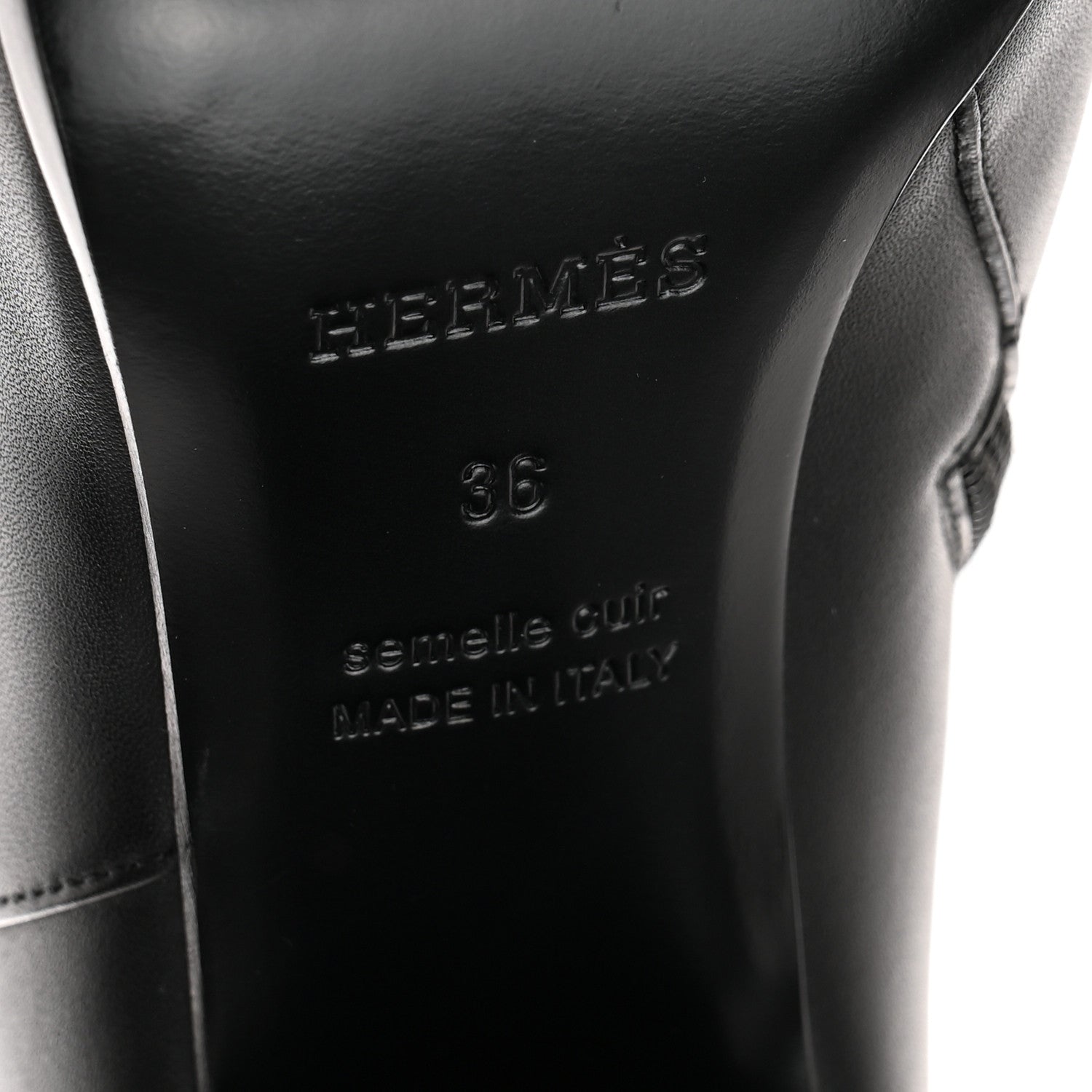 Hermes Calfskin Saint Germain Ankle Boots 36 Black 6 of 10