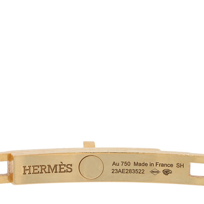 Hermes 18K Yellow Gold Diamond PM Kelly Chaine Bracelet SH 3 of 4