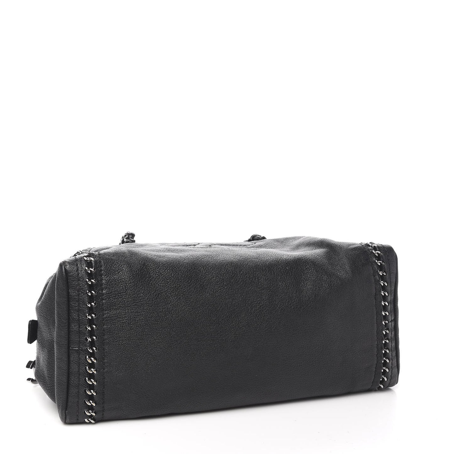 Goatskin Medium Luxe Ligne Bowler Black