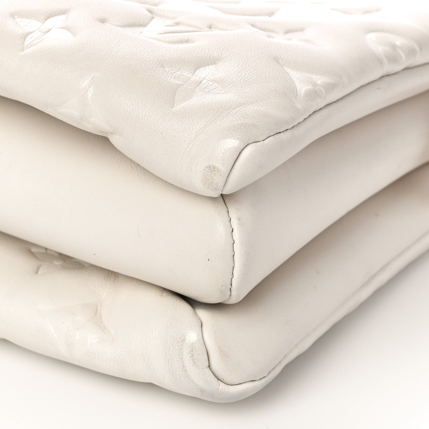 Louis Vuitton Lambskin Embossed Monogram Coussin PM Cream 9 of 12