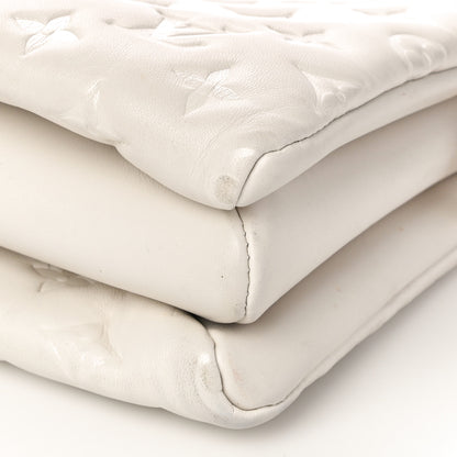 Louis Vuitton Lambskin Embossed Monogram Coussin PM Cream 9 of 12