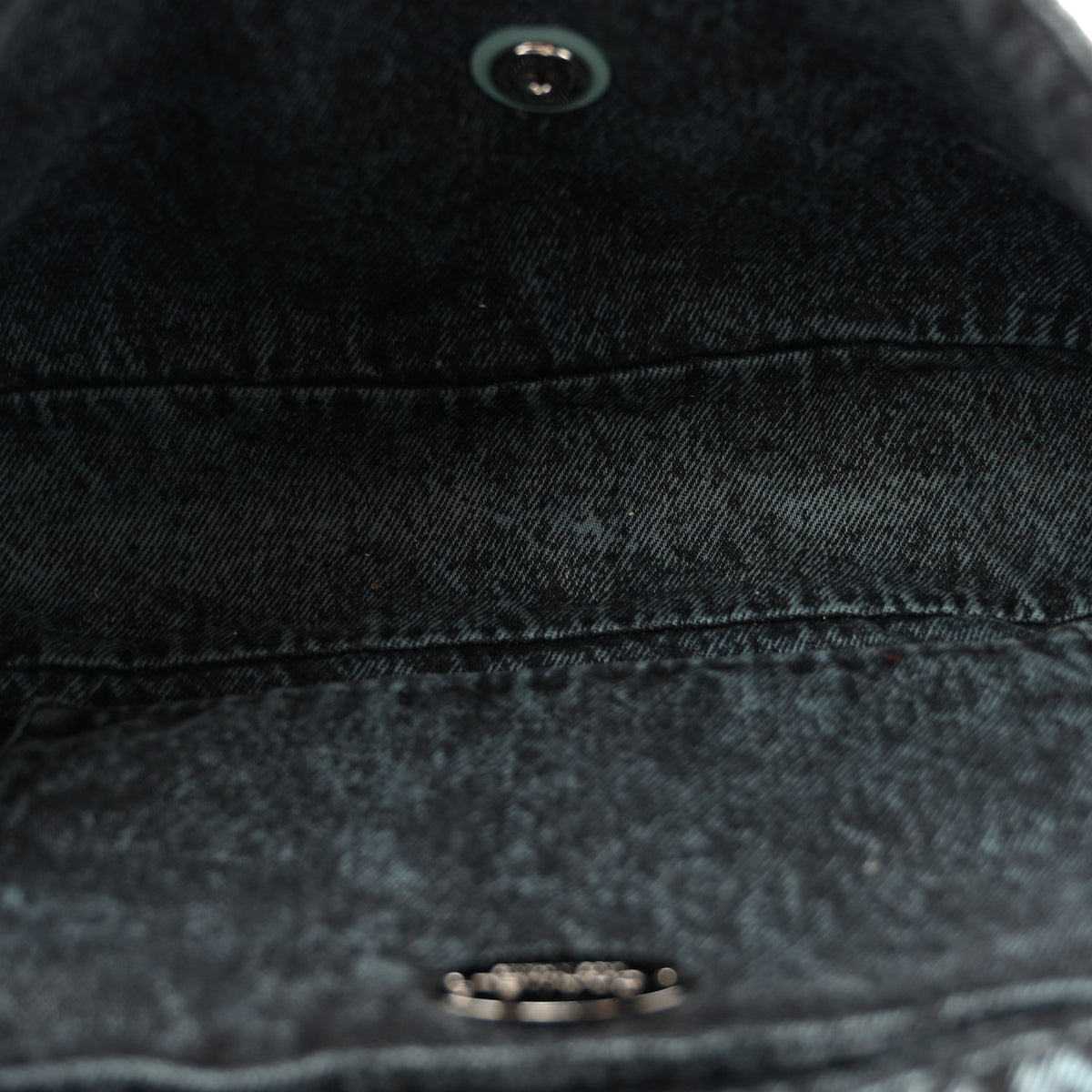 Chanel Denim Quilted Denimpression Flap Blue Black 5 of 10