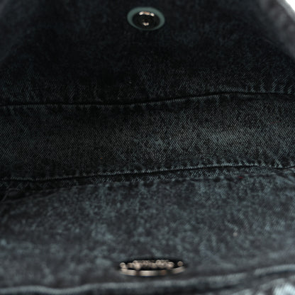 Chanel Denim Quilted Denimpression Flap Blue Black 5 of 10