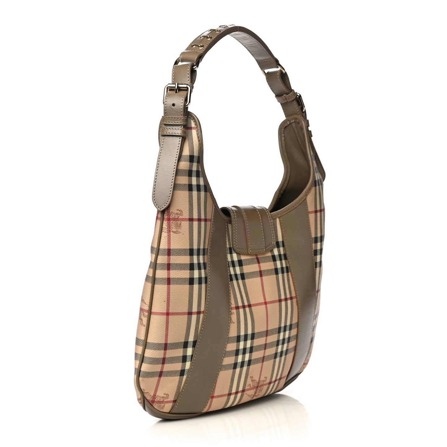 Haymarket Metal Stitch Check Brooke Hobo Bag Green