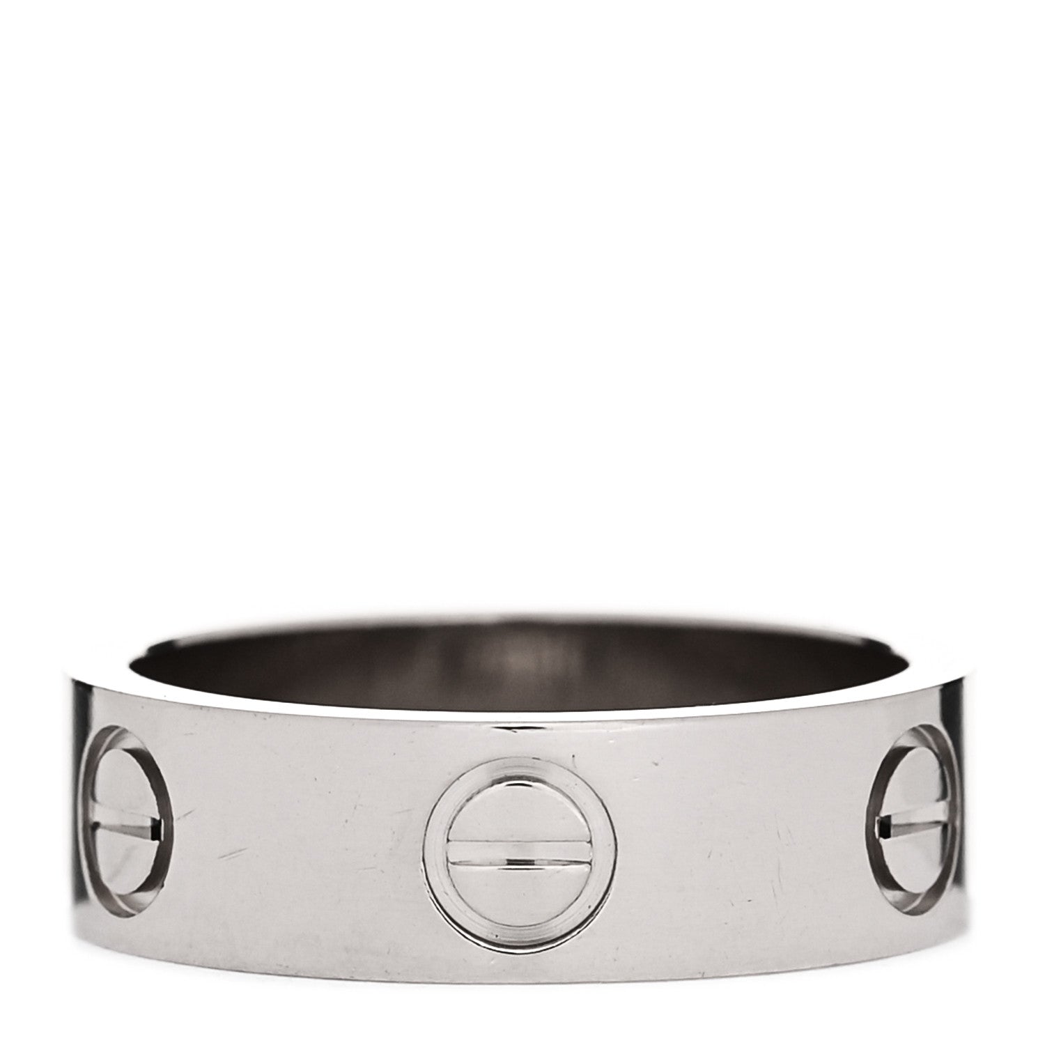 Cartier 18K White Gold 5.5mm LOVE Ring 51 5.75 3 of 5