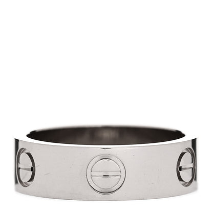 Cartier 18K White Gold 5.5mm LOVE Ring 51 5.75 3 of 5