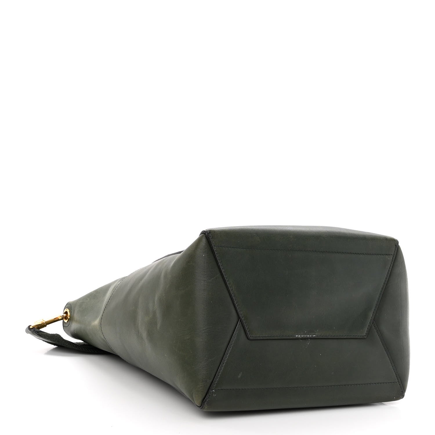 Celine Natural Calfskin Seau Sangle Bucket Green 5 of 14