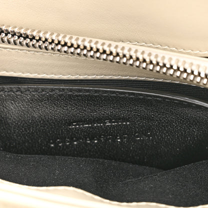 Saint Laurent Calfskin Y Quilted Monogram Small Loulou Chain Satchel Blanc Vintage 6 of 9