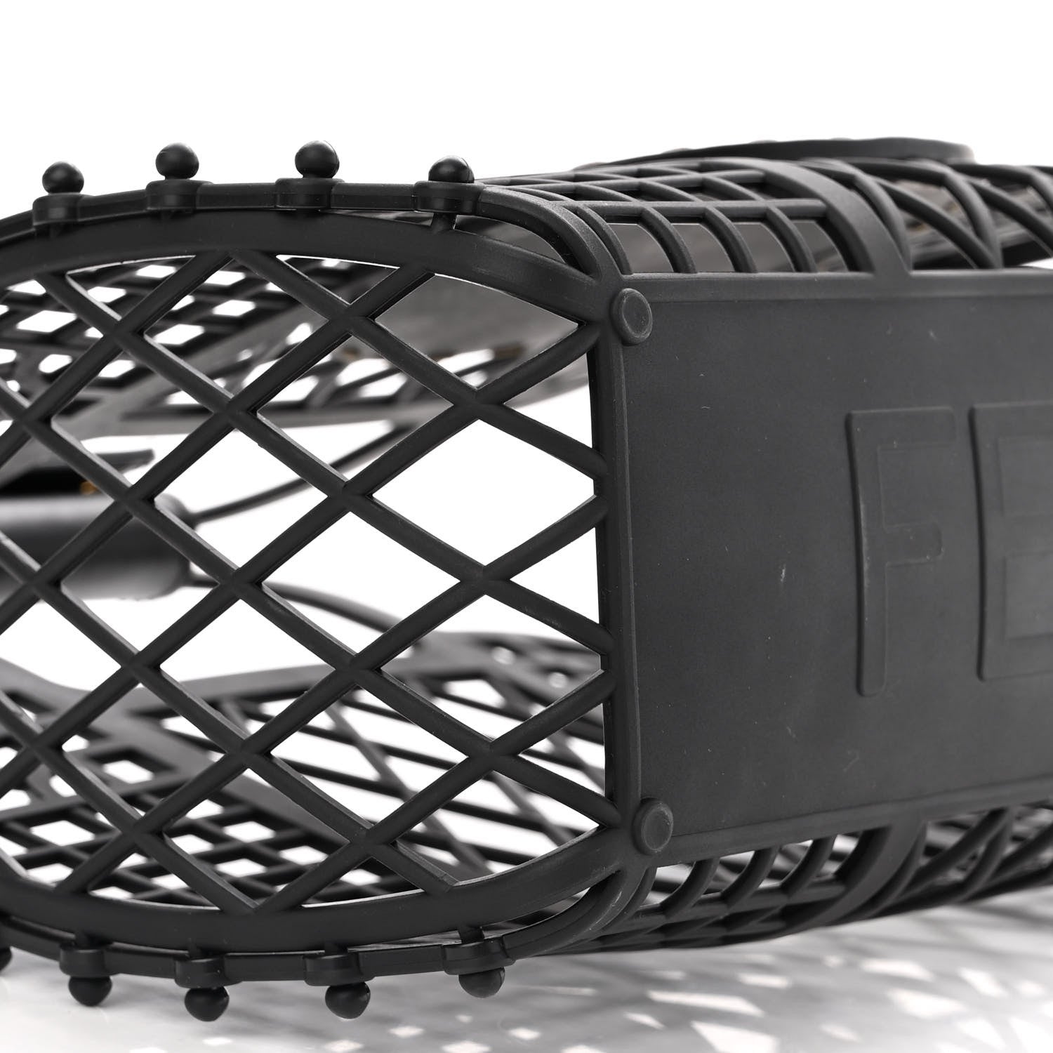 Fendi Recycled Plastic Vitello Liberty Matte Small Fendi Basket Black Miele Scuro 9 of 13