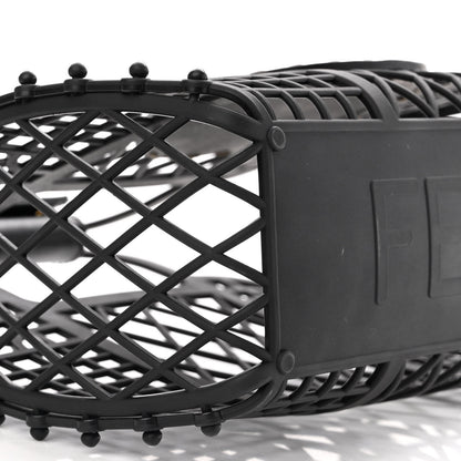 Fendi Recycled Plastic Vitello Liberty Matte Small Fendi Basket Black Miele Scuro 9 of 13