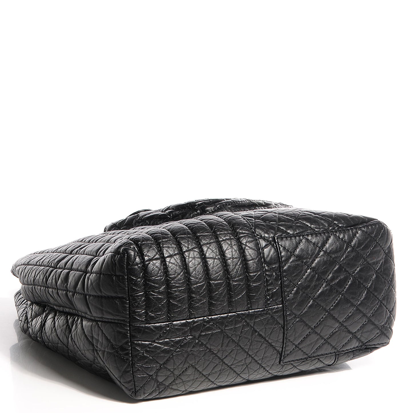 Aged Calfskin Karl's Cabas Tote Black