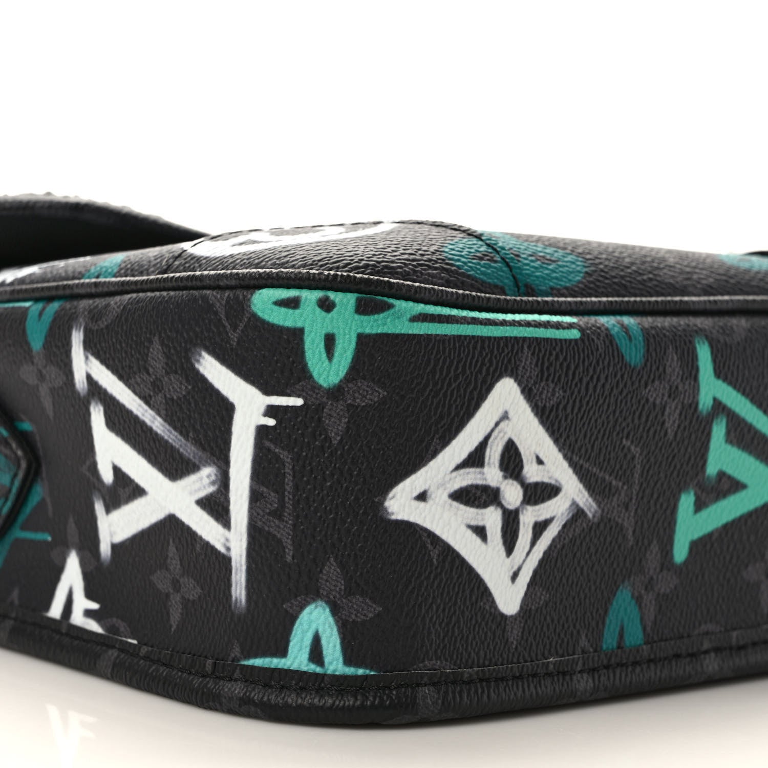 Louis Vuitton Monogram Eclipse LV Graffiti Archy Messenger MM Green Lights 7 of 9