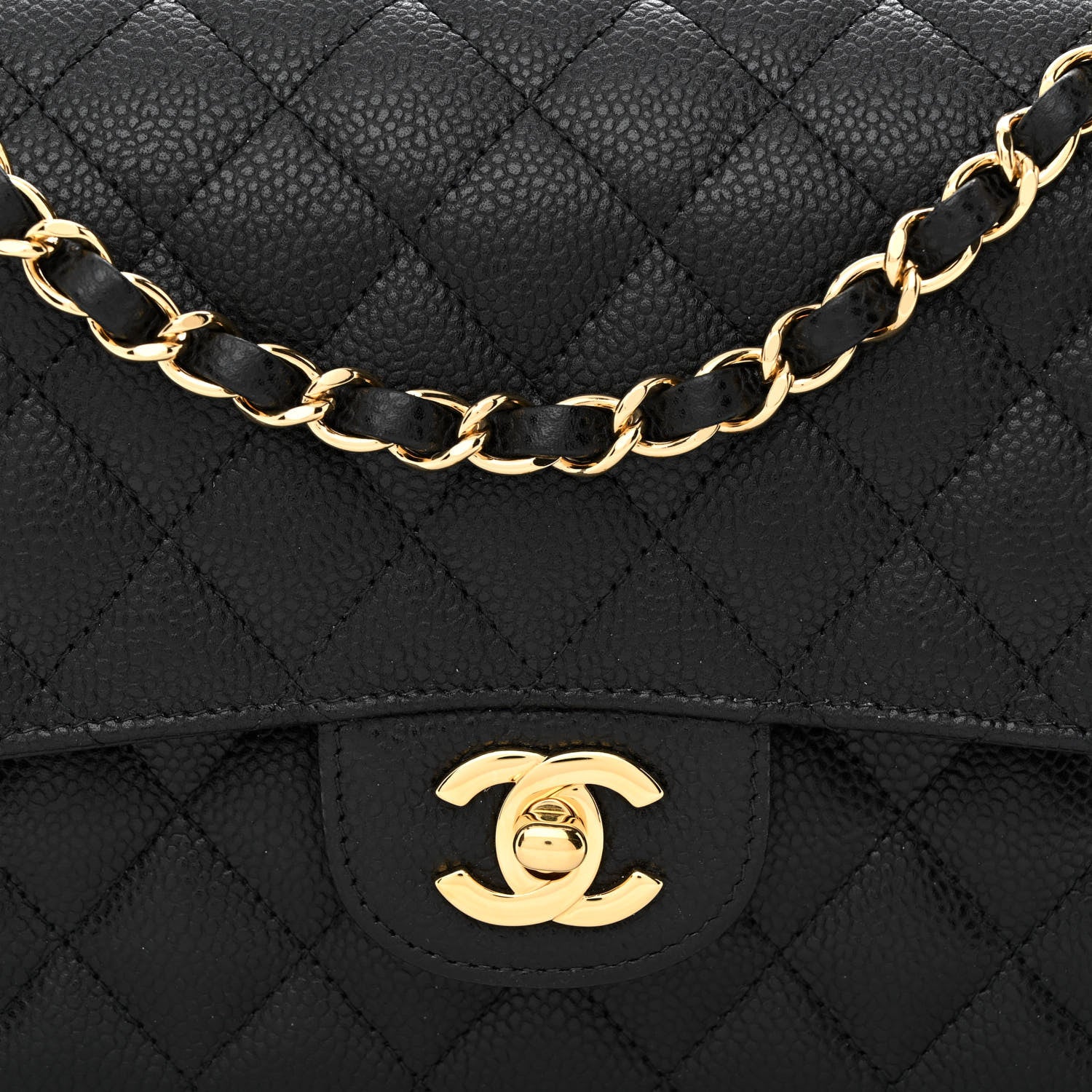 Chanel Caviar Quilted Medium Double Flap Black 8 of 12