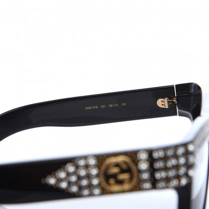 Gucci Acetate Crystal Sunglasses GG0147S Black 6 of 8