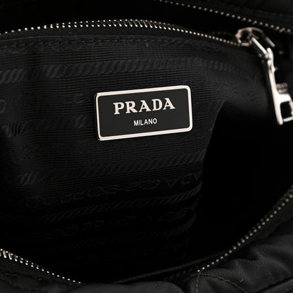 Prada Nylon Tessuto Impuntu Quilted Shoulder Bag Black 6 of 10