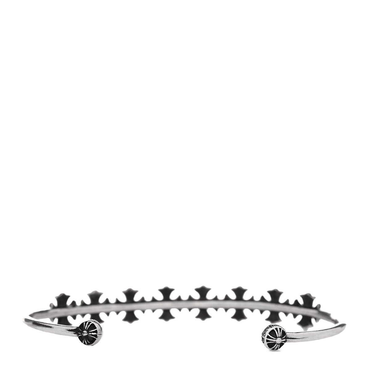 Chrome Hearts Sterling Silver Skinny Multi Cross Cuff Bracelet 2 of 4