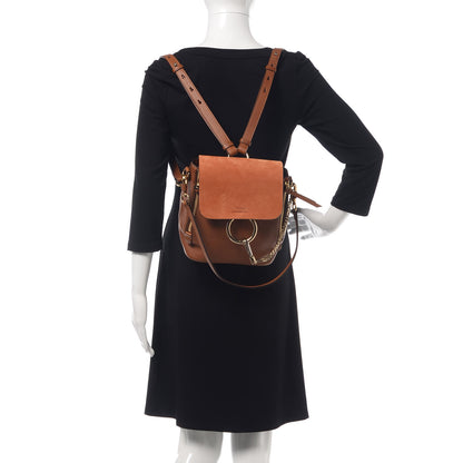 Chloe Suede Calfskin Small Faye Backpack Tan 3 of 12
