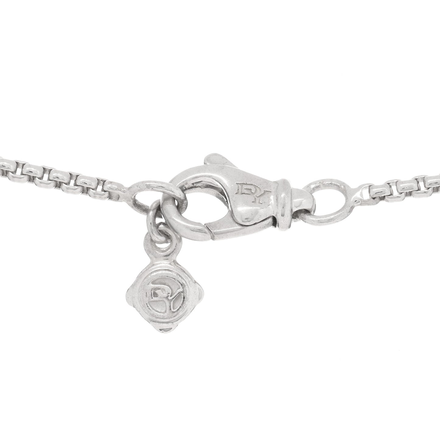 Sterling Silver Diamond Pearl 8mm Crossover Pendant Necklace