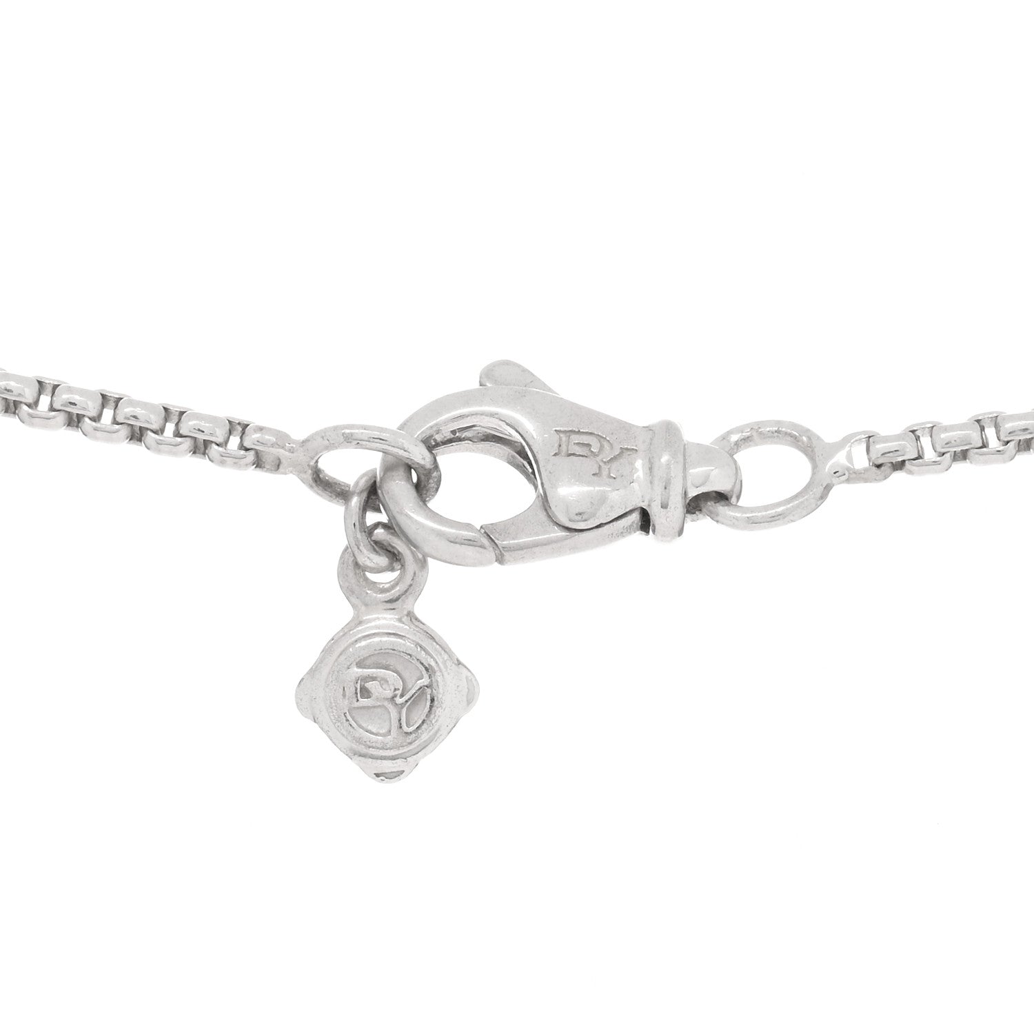 David Yurman Sterling Silver Diamond Pearl 8mm Crossover Pendant Necklace 3 of 3
