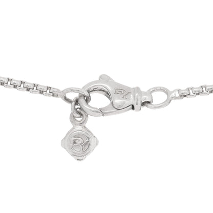 David Yurman Sterling Silver Diamond Pearl 8mm Crossover Pendant Necklace 3 of 3