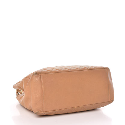 Chanel Caviar Quilted Grand Shopping Tote GST Beige 4 of 21