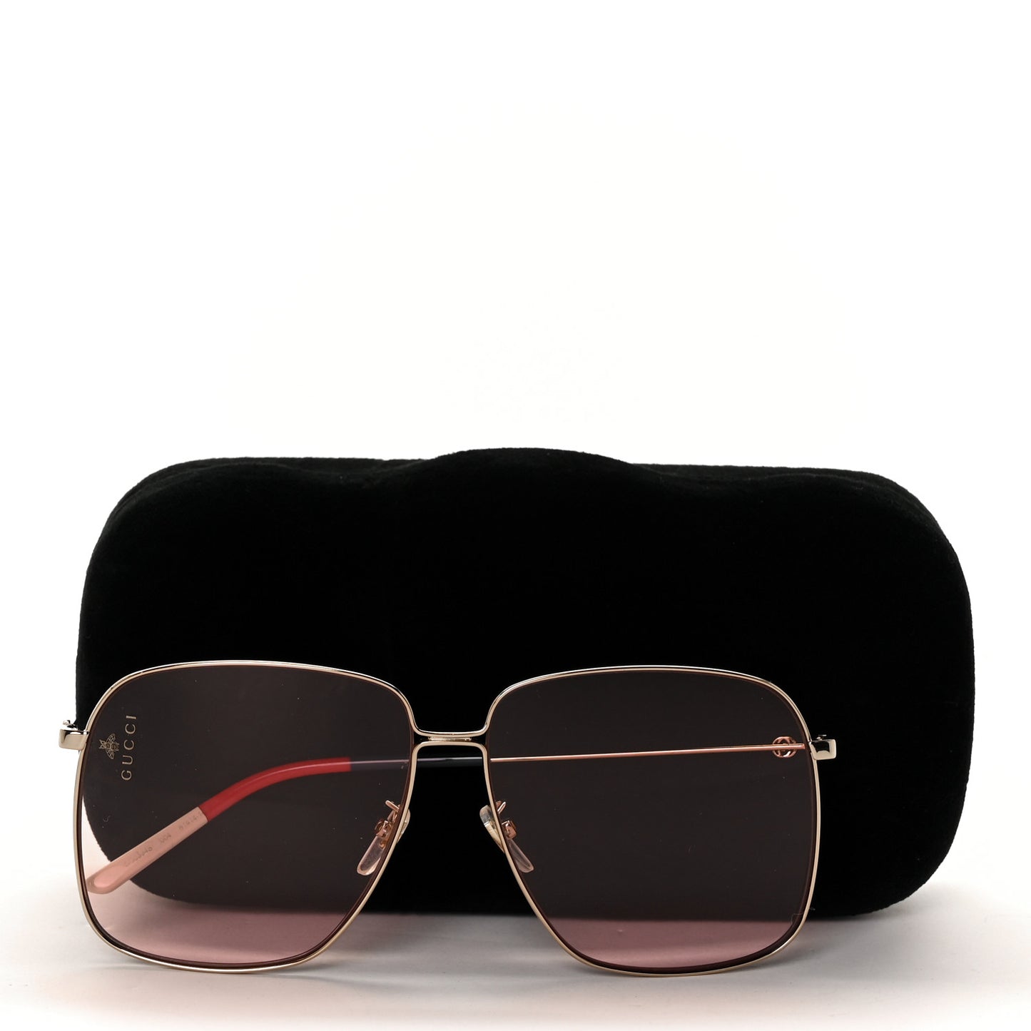 Rectangular Frame Interlocking G Sunglasses GG0394S Pink