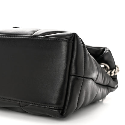 Saint Laurent Lambskin Quilted Small Loulou Puffer Monogram Chain Satchel Black 10 of 10