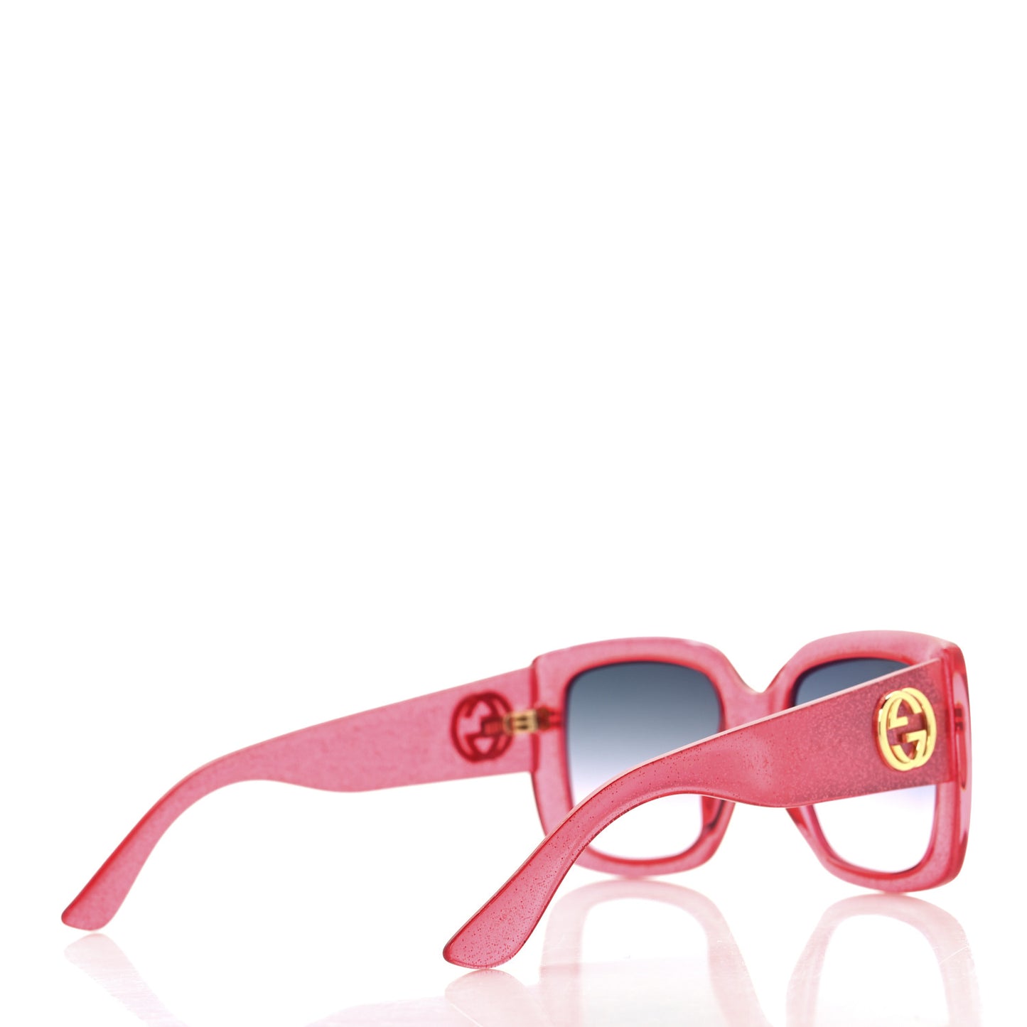 Acetate Square Frame Glitter GG0141S Sunglasses Pink