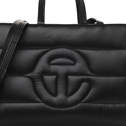 Telfar Nylon Medium Puff Shopping Bag Black 8 of 12