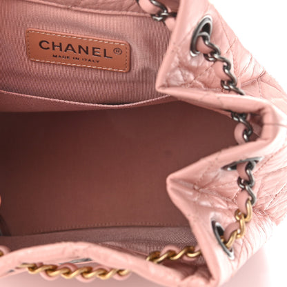 Chanel Aged Calfskin Quilted Small Gabrielle Backpack Pink 5 of 10