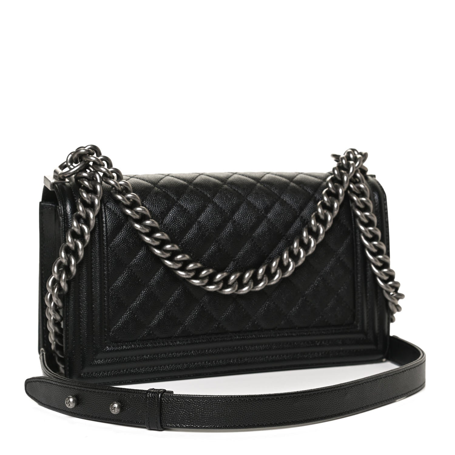 Chanel Caviar Quilted Medium Boy Flap Black 3 of 10