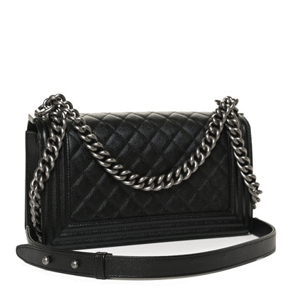 Chanel Caviar Quilted Medium Boy Flap Black 3 of 10